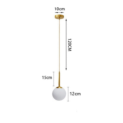 Modern Coppery Pendant Light one ball CenturyDragon