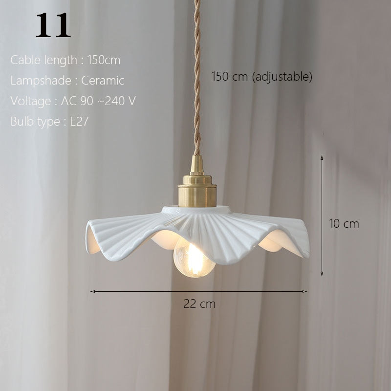 Japanese Traditional Ceramic Pendant Ceiling Lamp_code_11