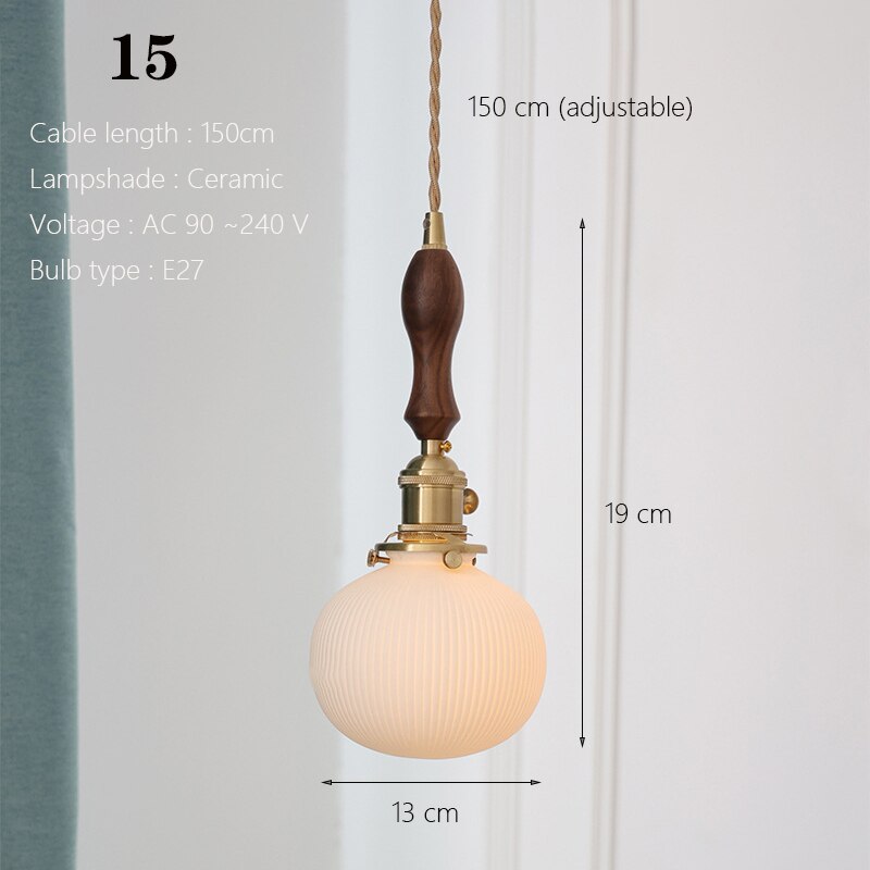 Japanese Traditional Ceramic Pendant Ceiling Lamp_code_15
